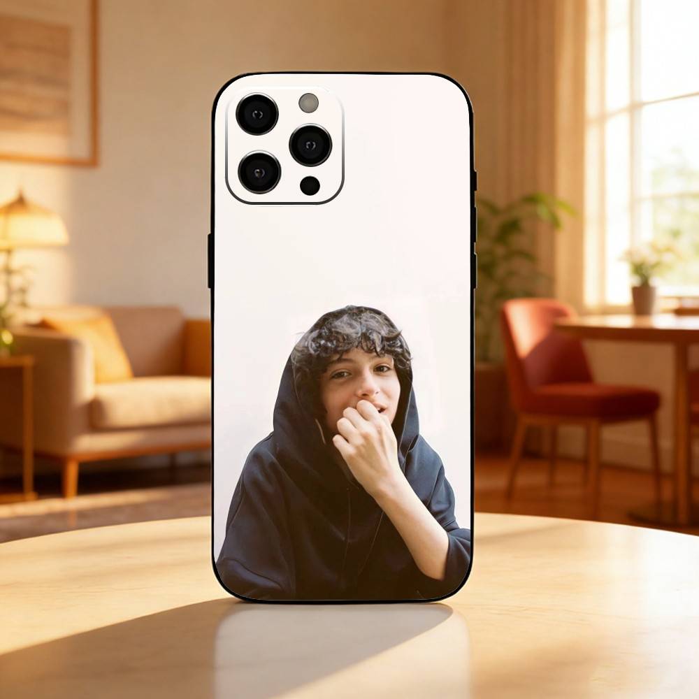 Finn W-Wolfhard Phone Case For iPhone17,16,15,14,13,12 Plus,Max Soft Silicone Black Cover