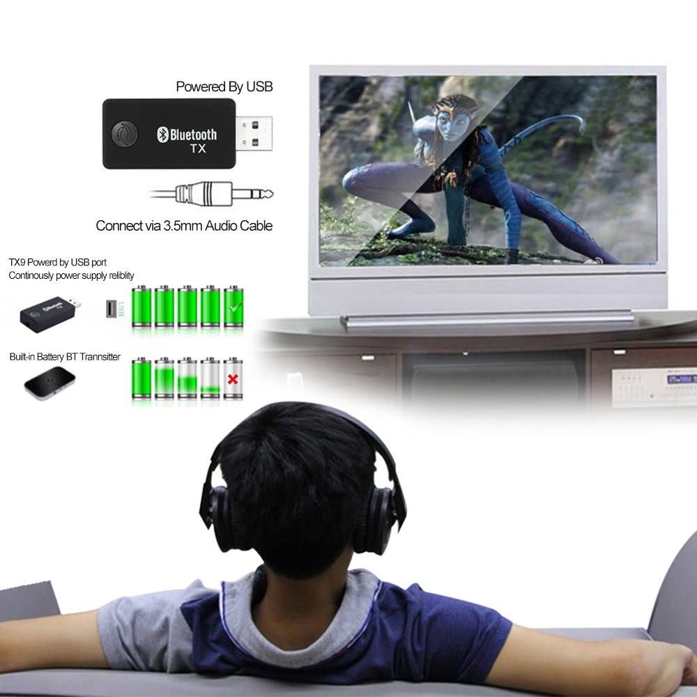 TX9 Wireless Bluetooth Transmitter Stereo Music Stream Transmitter