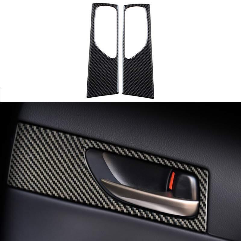 Rear Door Interior Handle Cover Trim For Lexus IS 2013- 300 350 Carbon Fiber