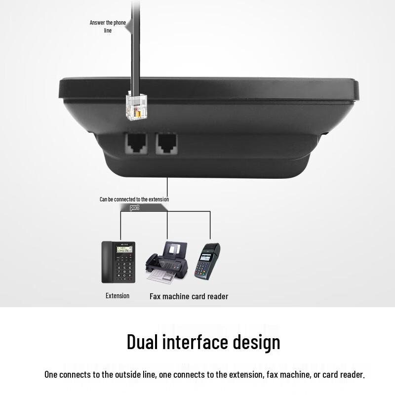Yijiatong T60 Corded Office & Conference Phone with Caller ID (CN version)