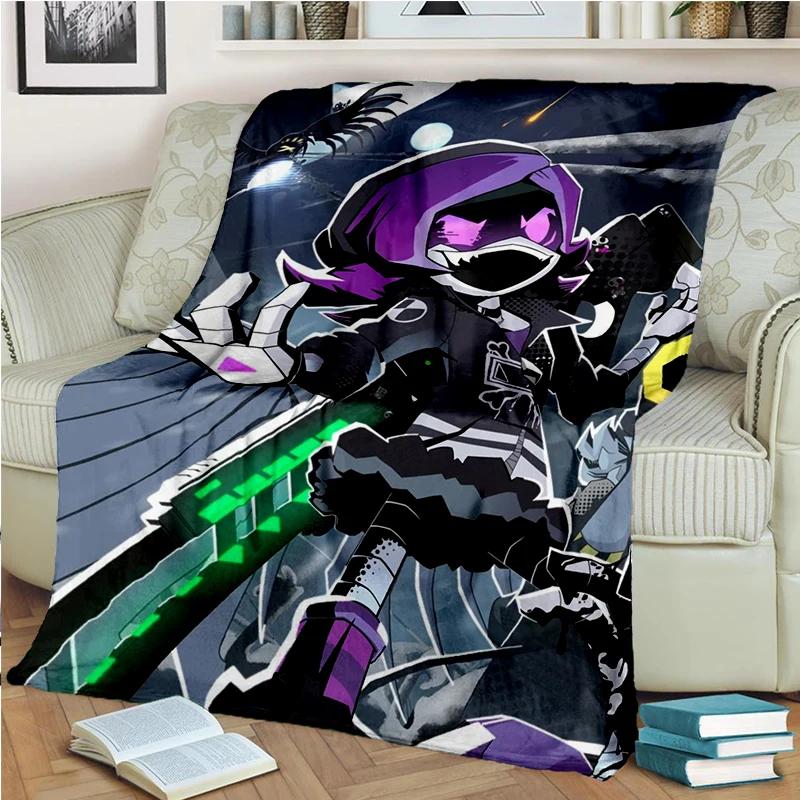 Murder Drones 3D Print Cartoon Uzi V J Robot Gift Blanket,Soft Throw Blanket for Home Bedroom Bed Sofa Travel Picnic Cover Kids
