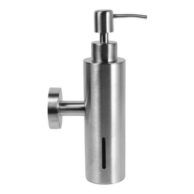304 Stainless Steel Manual Wall Soap Dispenser Space Saving Refillable Hand Soap Shampoo Body Wash Dispenser Bathroom Kitchen