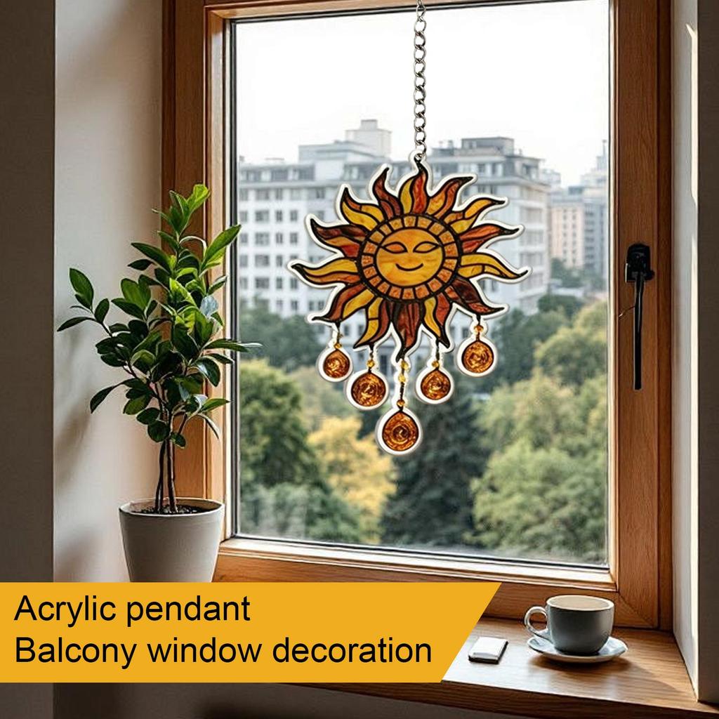 Acrylic Pendant Decoration for Window or Balcony 2D Design with Chain