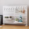 Plastic Gaming Room Storage Wall Wall-Mounted Pegboard Shelf No-Punch Hole Board  Bathroom