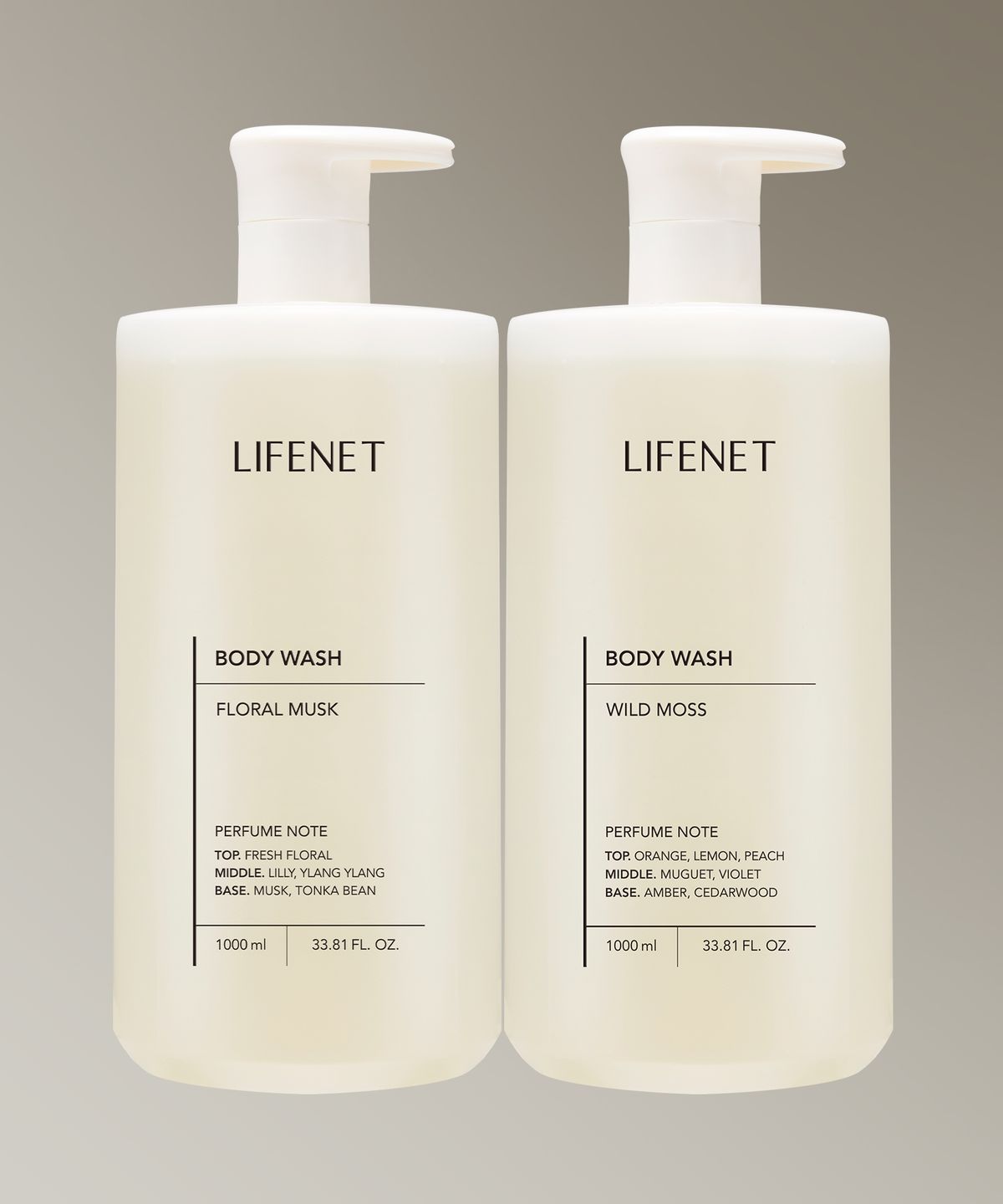 [2PACK] Moisturizing Cleansing Perfume Body Wash 1000ml Wash-Wild Moss