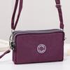 Fashion Ladies Crossbody Bag Large Capacity Single Shoulder Bag with Three Zippers Phone and Loose Change Storage Bag