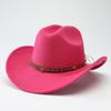 Cintura con Testa di Stella Cappello da Cowboy Occidentale Cappellino da Cowgirl in Feltro Cappello da Sole Fedora Jazz Cappelli Donna