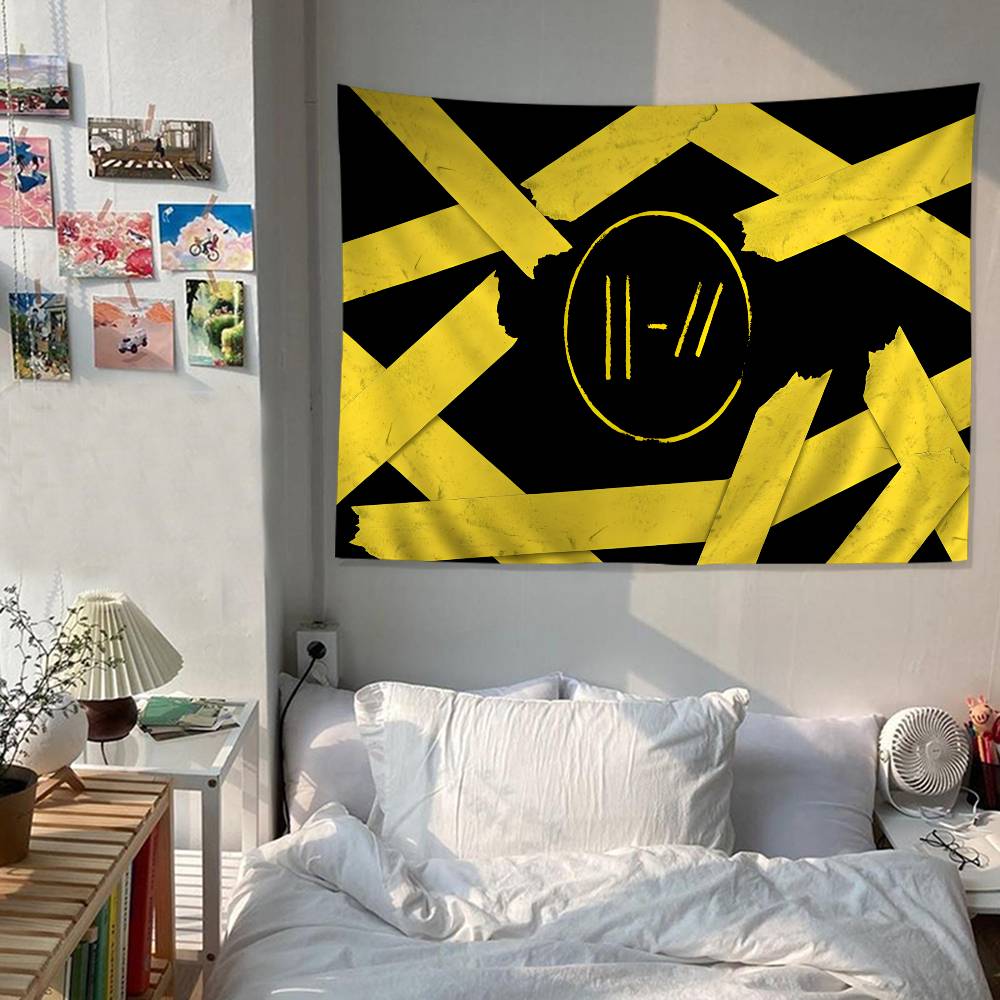 Pop Band TTwenty One Pilots Printed Large Wall Tapestry Indian Buddha Wall Decoration Witchcraft Bohemian Hippie Wall Art Decor
