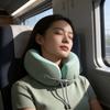 Cooling Memory Cotton U Shaped Pillow Portable Storable Neck Support for Travel Airplane Office Nap Comfortable Sleep Aid