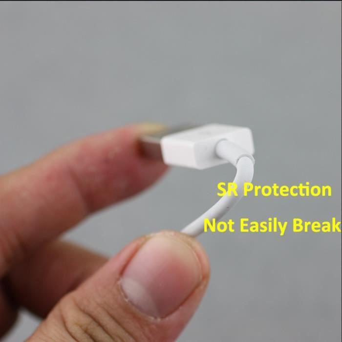 5PCS / Lot câble USB USB chargeur pour iphone 5S 6 6S SE 7 plus câbles téléphone ipad 1M blanc