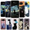 Black Cat Cartoon Cute Cover Phone Case For Xiaomi Poco F7 Ultra X7 X6 X5 Pro M7 Redmi 15C 15 13C 13 12C 12 10C 10 9A 9C 9T 9 Sh
