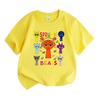 Kids Boys Girls 100% Cotton Crew Neck Short Sleeve T-Shirt, Funny Music Cartoon Sprunki Beats Character Print Casual Soft Tee Tops for Daily Play Wear