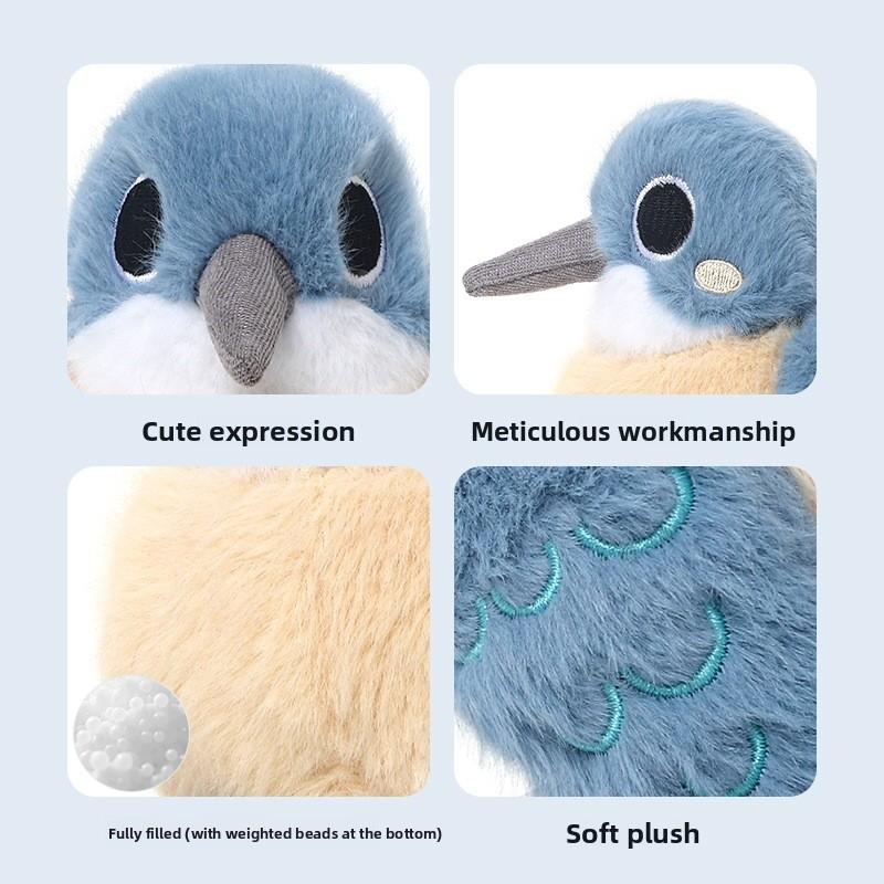 Cute Plush Toy Colorful Bird Family Fluffy Stuffed Soft Plush Vibrant Bird Toy Stuffed Animal for Kids Home Decor Birthday Gifts