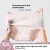 Female Spring and Autumn Pure Cotton 10A Bacteriostatic Extended Crotch Belly Wrap Hip High Waist Triangle Briefs
