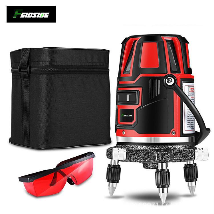 5-Line High-Precision Outdoor Infrared Level with Strong Light and Automatic Leveling