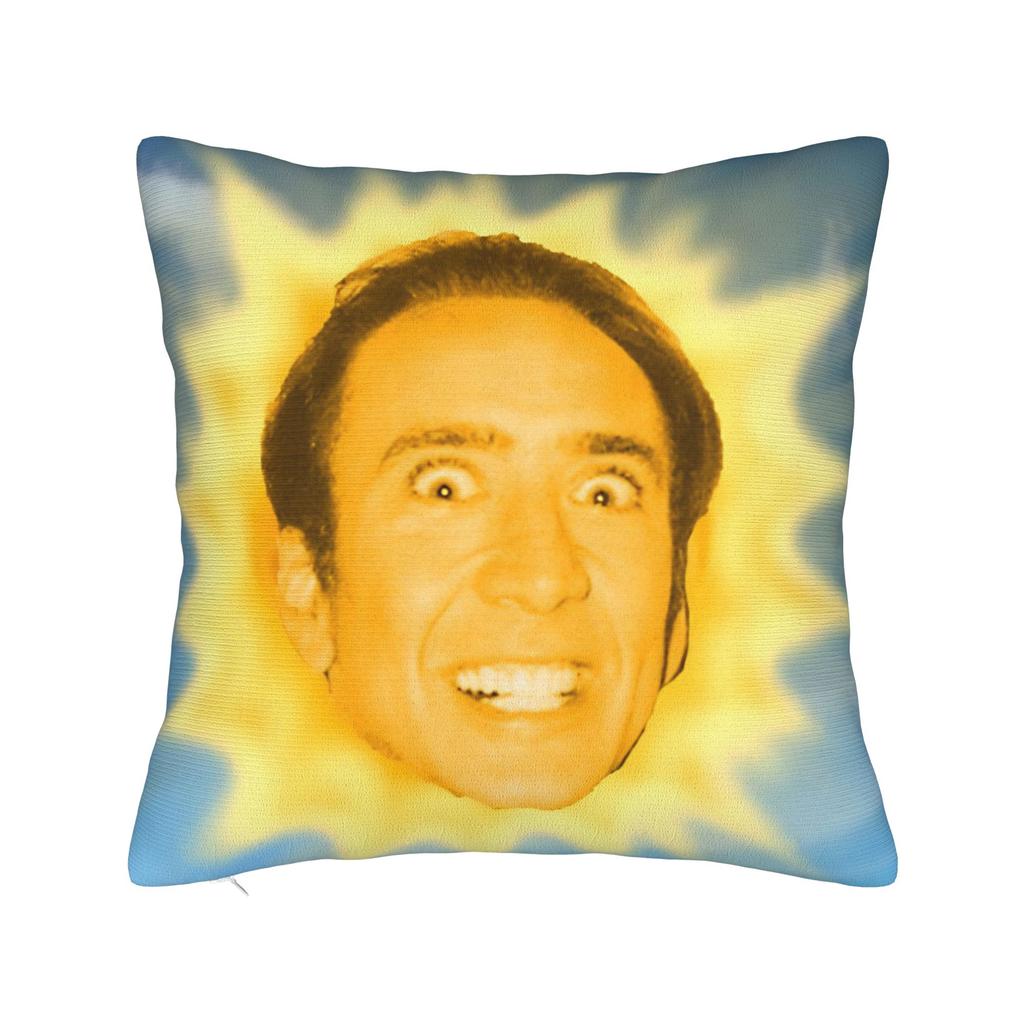 Nicolas Cage I Love My Boyfriend Birthday Prank Meme Gift Weird Pillow Case Pillow Cover Print Pillowcases For Living Room Chair