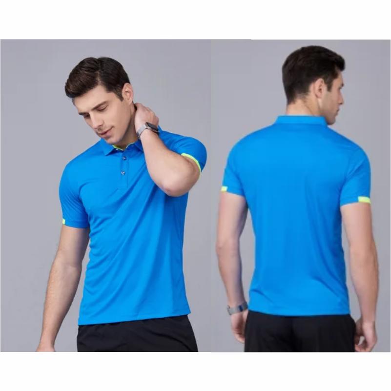 Summer Quick Drying Short Sleeved Polo Shirt Golf Jersey Company Group Breathable Fitness Lapel Sports Sleeved 8-Color Large Top