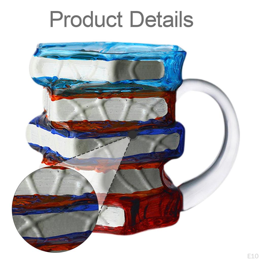 Books Stack Coffee Cup Accessories Colorful Reading Bookish Items Supplies for Book Lovers Writer