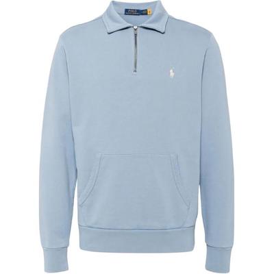 Polo Button Logo Half-Zip Long Sleeve Sweatshirt Men Sweatshirt Blue 710934601-016