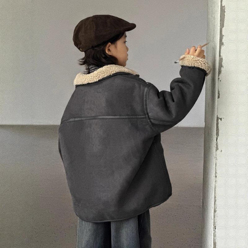 Boys Thick Fleece Jacket Winter Autumn Kids Outerwear