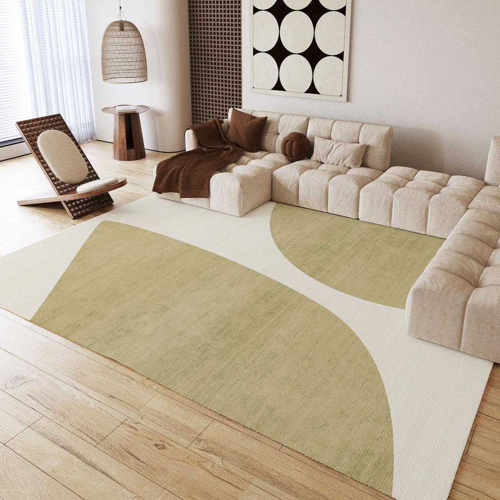 Modern Minimalist Living Room Rug Luxury Sofa & Coffee Table Throw Room Decor Easy-Care Home Bedroom Floor Mat