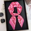 Elegant Yellow Neck Scarf Lemon Print Shawl Breathable Square Silk Scarf  for Women