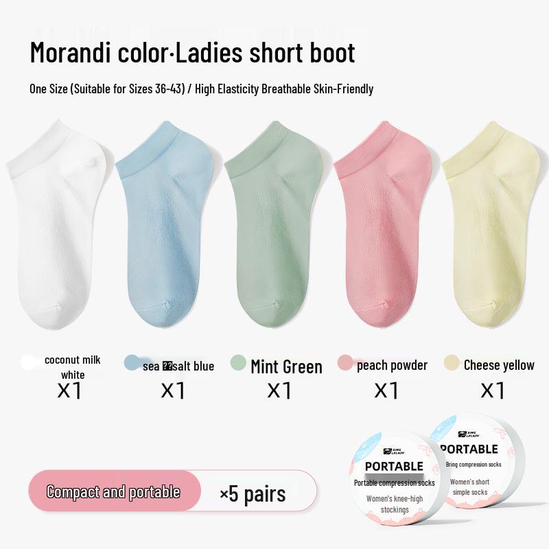 Unisex Disposable Travel Compression Socks - Sweat-Absorbing, Thin, and Portable, Ideal for Outdoor Activities and Business Trips.