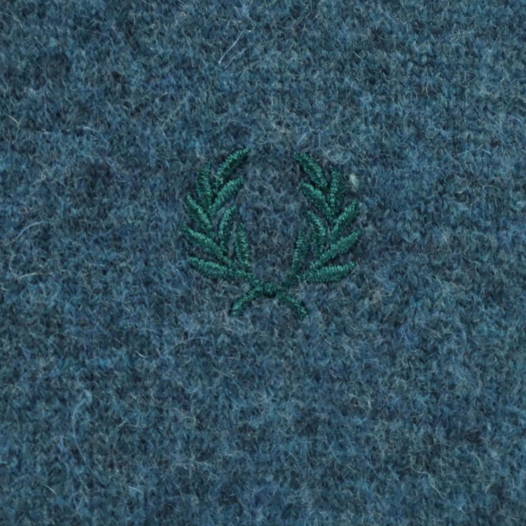 FRED PERRY Long sleeve Polo knit 10 Blue sweater Women Used
