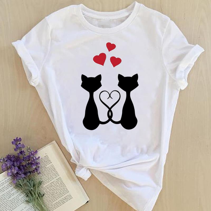 Grafisch T-shirt Korte mouw Zomer Top Wild dier Zoet Trend Schattig Jaren 90 Print Dames Vrouwelijke T-kleding Casual damesmode T-shirt