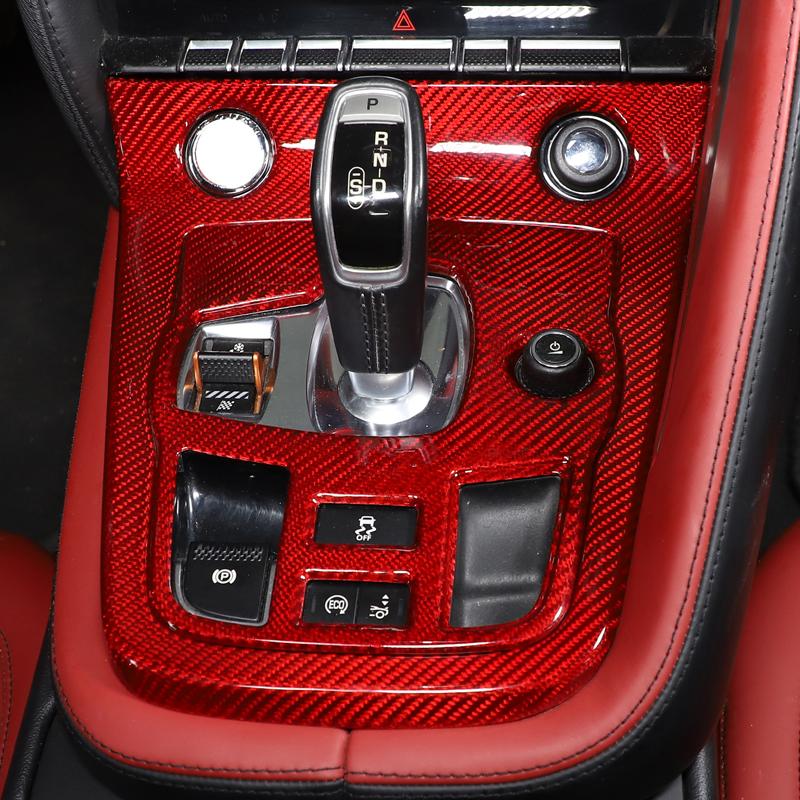 Real Carbon Fibre For For Jaguar F-TYPE 2013-2026 Car Central Control Shift Panel Cover Sticker Car Interior Accessories