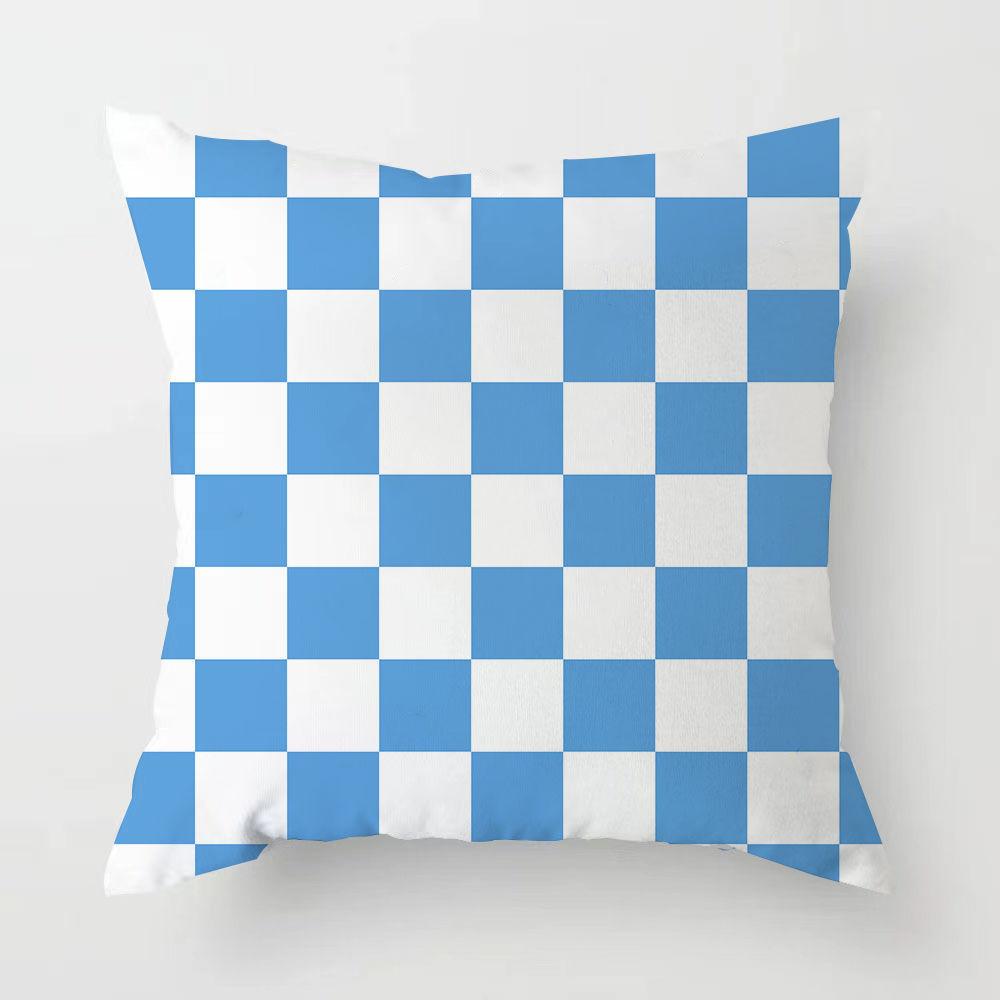 Sofa Throw Pillow Set Checkerboard Backrest Black and White Living Room Bedroom Home Throw Pillow Cushion Set Home Decoration
