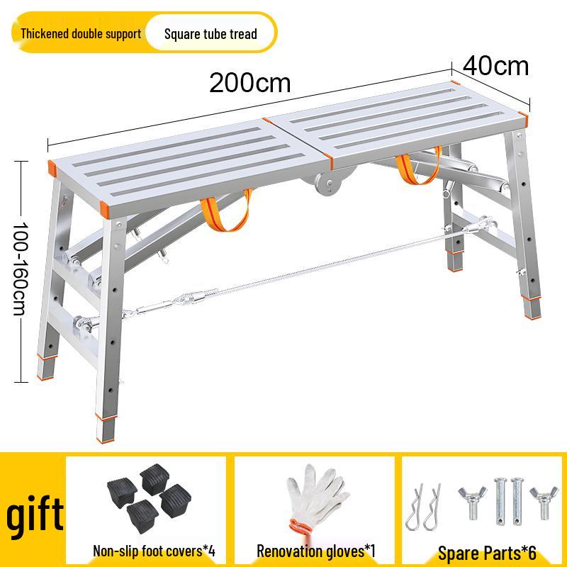 Heavy-Duty Folding Horse Stool with Thickened Step Ladder for Decoration and Construction Tasks