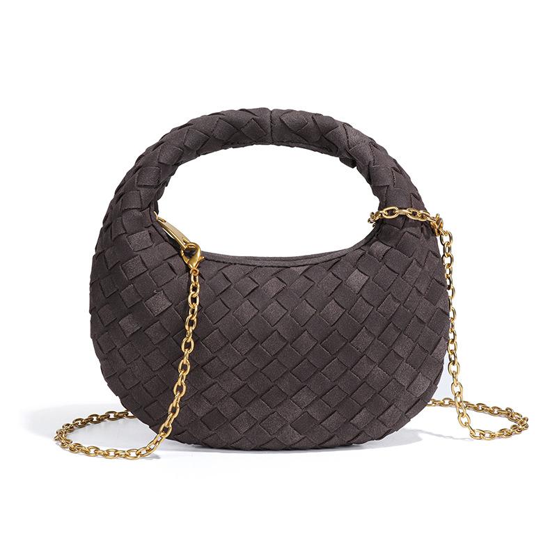 Trendy Mini Cute Clutch Bag Autumn and Winter Matte Hand-woven Small Bag Shoulder Versatile Messenger Bag Bag Women