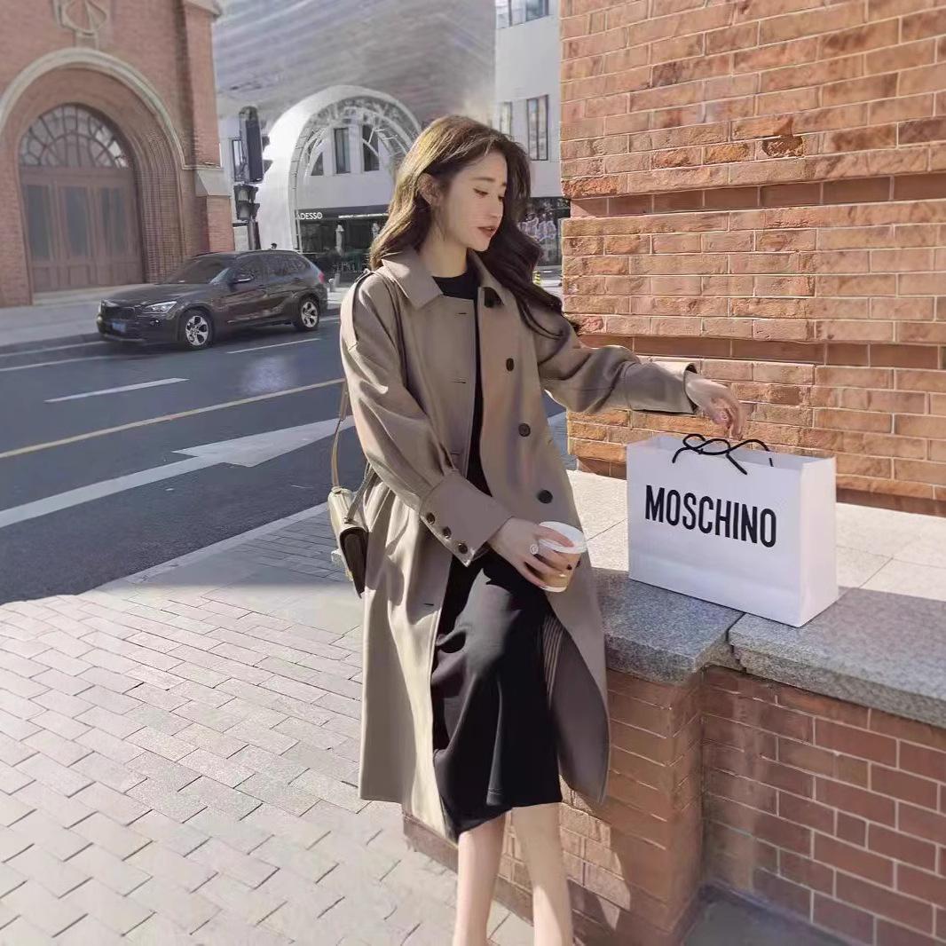 

Новая женская повседневная ветровка на весну и осень, женское пальто средней длины для поездок на работу 2XL