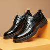 Boty z první vrstvy hovězí kůže Pánská kůže Prodyšná Měkká spodní část Britská kulatá hlava Business Formální Pánská obuv Měkký povrch Běžné