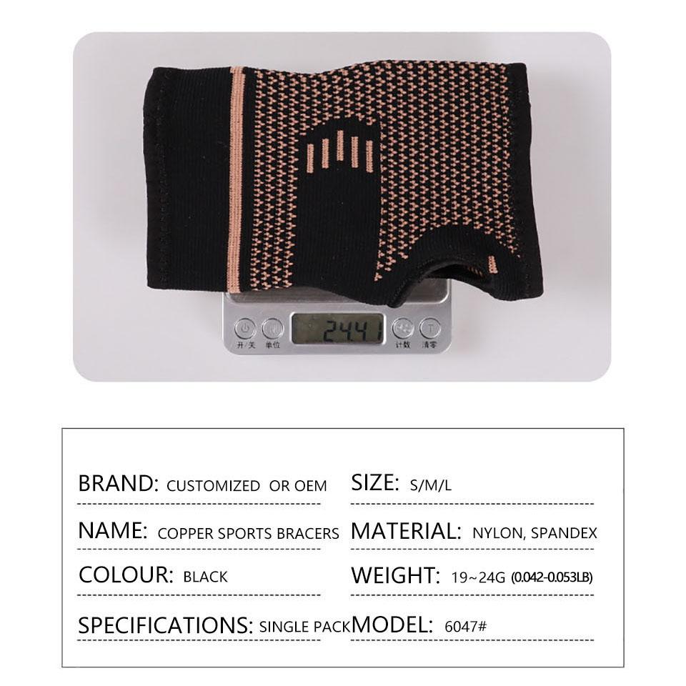 Loogdeel Copper Infused Wrist Support Sleeves for Injury Recovery Arthritis Relief Left Right Hand 1 Pcs