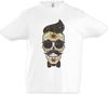T-shirt Enfant Garçon Hipster Crâne de Sucre Holi Tatouage Tatoueur Portrait Mexique