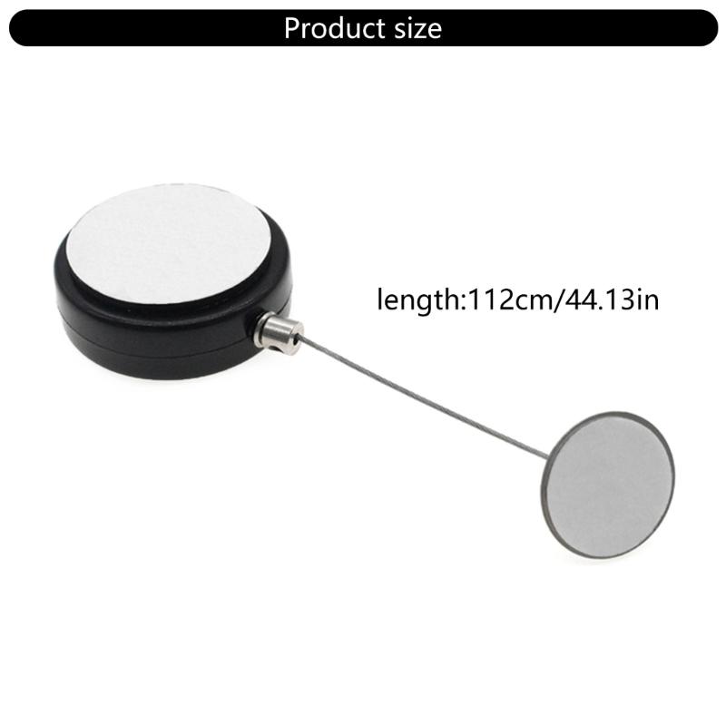 Set of 4 Retractable Cable Lanyard with Double Side Adhesive for Remote Controls and Game Devices Up to 100cm Long