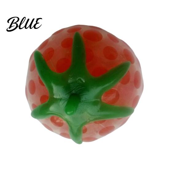 Stress Relief Toy Grape Strawberry Fruit Squeeze Colorful TPR Balls Soft Fidget for Kids Adults Portable Decompression Gadget Anxiety Party Favors