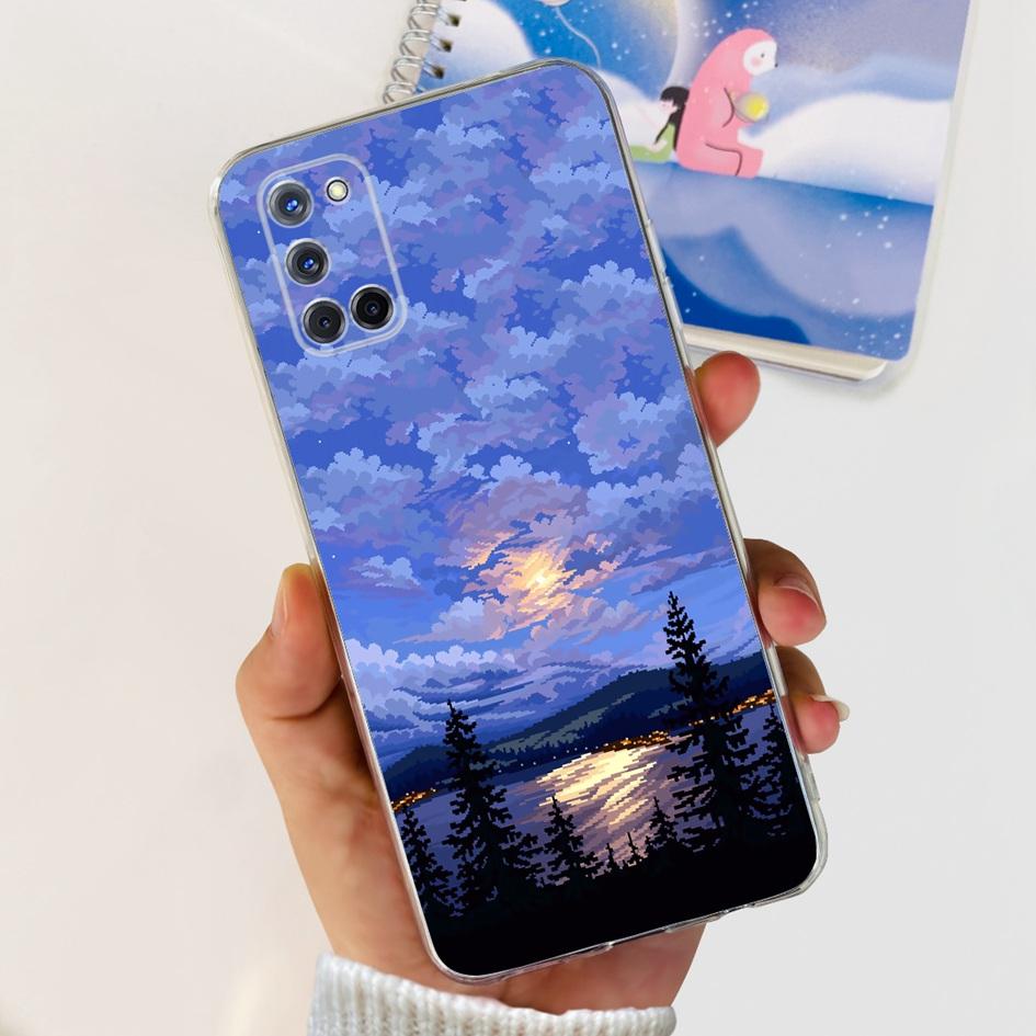 For OPPO A52 Case OPPOA52 CPH2069 A 52 Flower Phone Case Fashion Transparent Silicone Soft TPU Back Cover For OPPO A72 A92 Coque