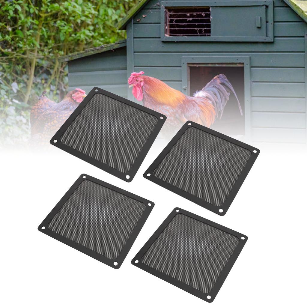 PC Fan Dust Filter Magnetic Frame Fine Mesh PVC Computer Fan Filter Grills for PC Case Fan Chicken Coop Vent 5.51x5.51in 4pcs