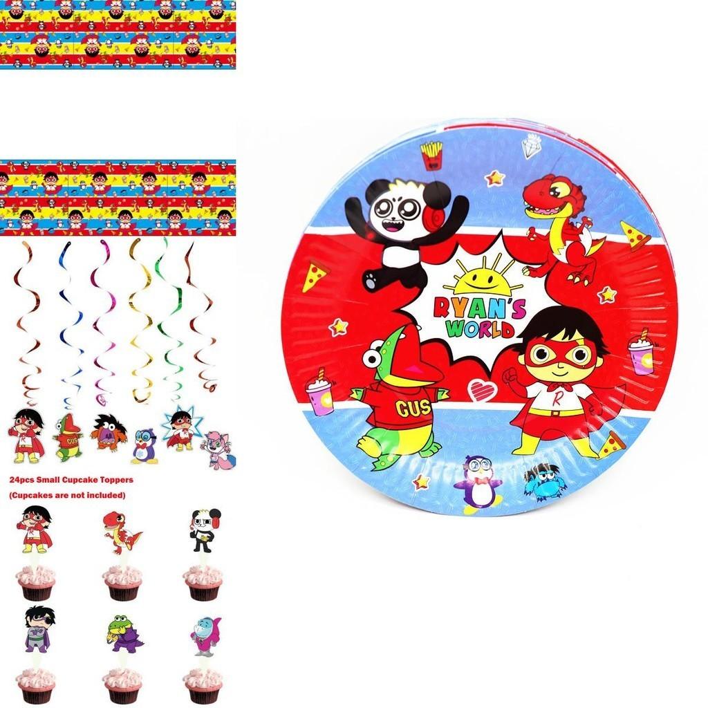 Ryans Party Decoration Tableware Paper Plate Banners Birthday Kids