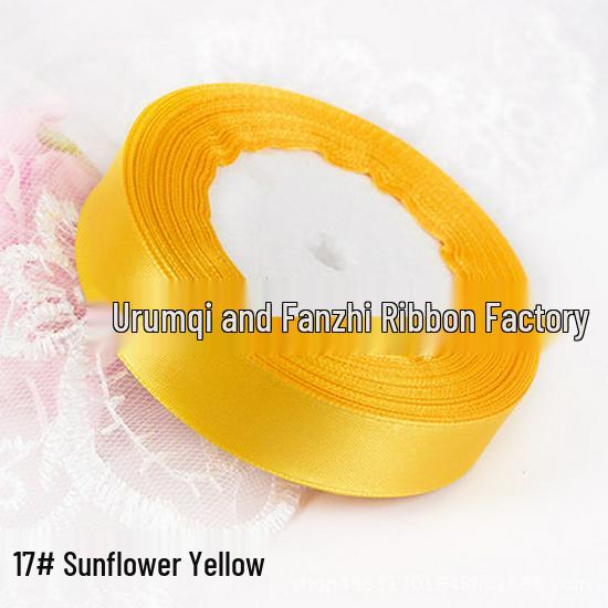 4cm Solid Color Satin Ribbon for Floral Art and Gift Packaging