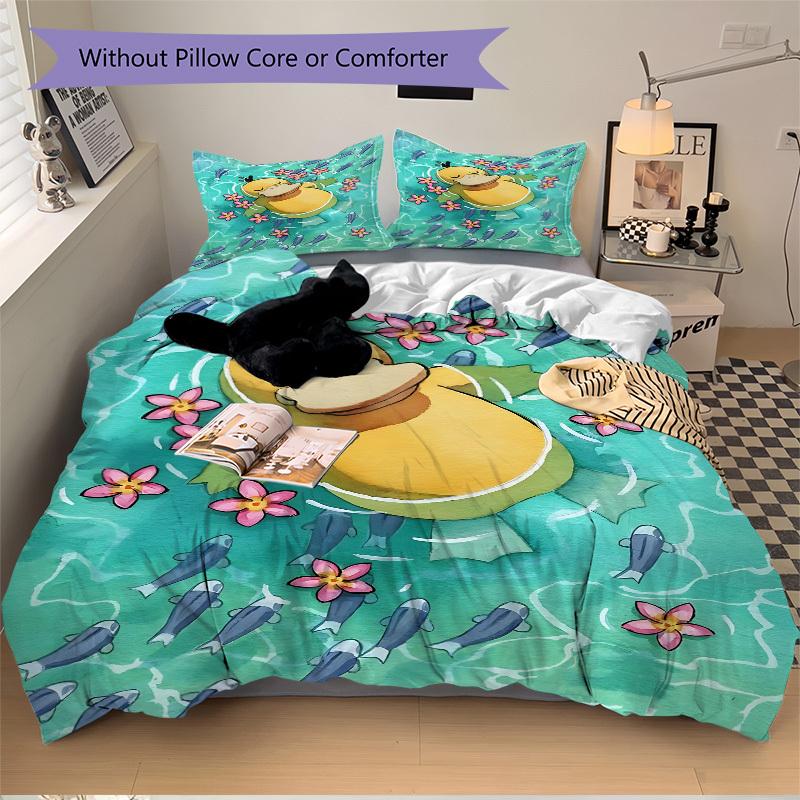 3pcs Pikachu Duvet Cover Set,  Includes 1 Duvet Cover and 1/2 Pillowcases (No Insert) yy251104229
