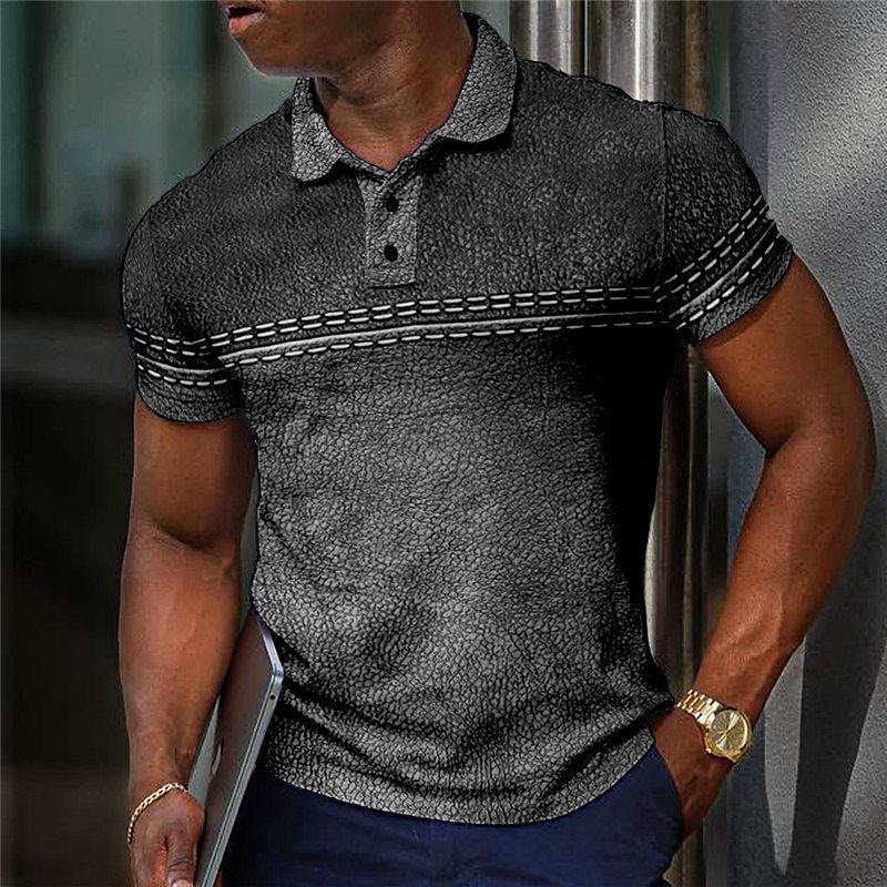 

мужская футболка поло с коротким рукавом, топы с 3D-принтом, модные, из полиэстера, дышащие, удобные, футболки поло 4XL