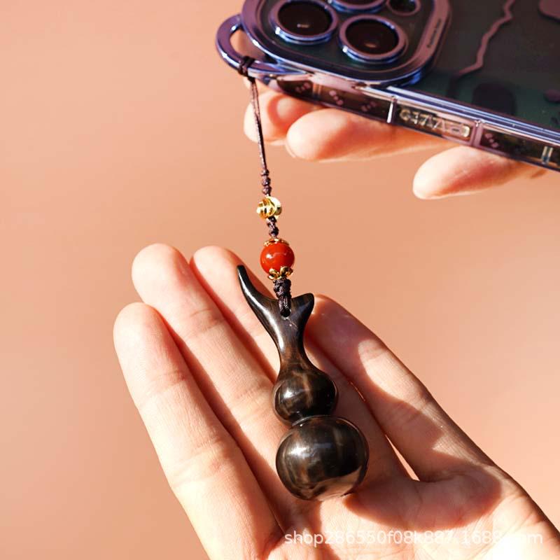 Ox Horn Gourd Keychain & Necklace Pendant Charm