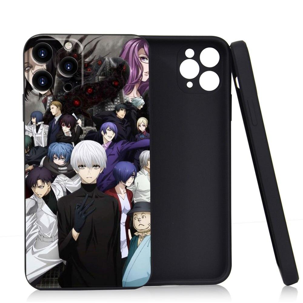 Black Case For iPhone XS 13 Pro Max 8 Plus 11 7 XR 12 14 X Mini 5 6 6S 5S SE2 SE2022 Anime Manga Tokyo Ghouls