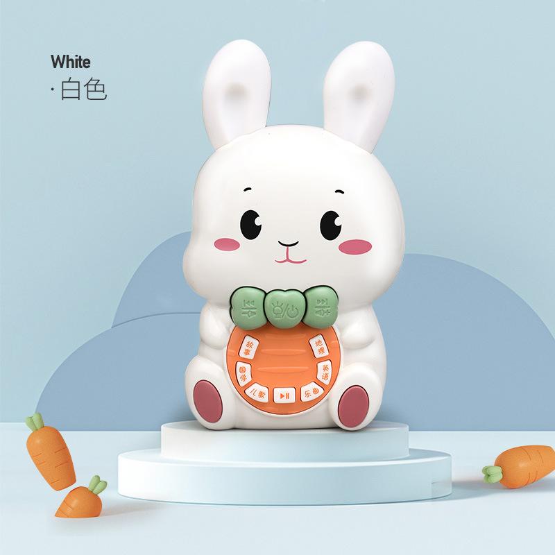 Mașină de Educație Timpurie pentru Sugari și Copii Sensibilă la Atingere, Mini Iepure Lumină Muzică Mașină de Povești Multifuncțională Jucărie