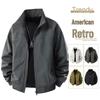 Men's Trendy Stand Collar Baseball Jacket - Spring/Fall Versatile Loose Fit Workwear