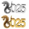 Elegante 2025 Schlangenjahr Brosche Anstecknadel Weisheit und Glück Abzeichen Anstecknadel Nicht verblassendes Metall für Festival-Mode-Enthusiasten